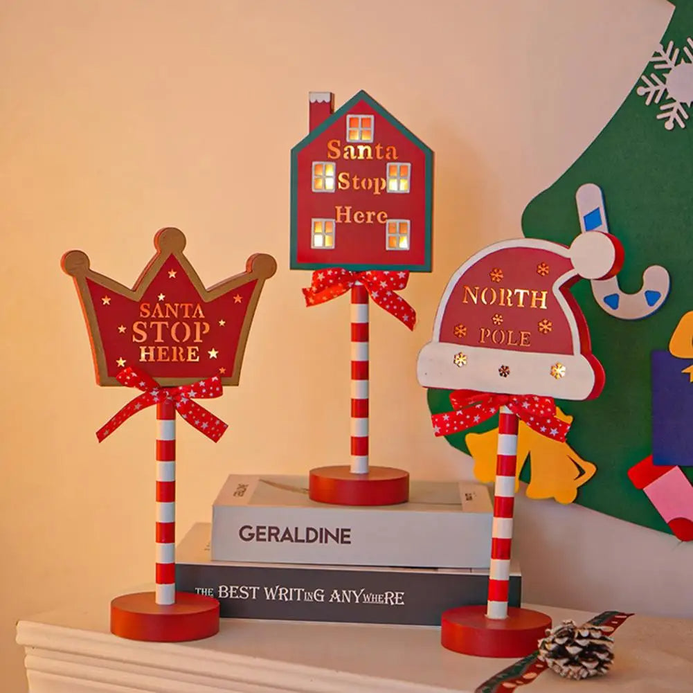 Raxiva - Christmas LED Wooden Desktop Sign Lights – Create a Festive Atmosphere for Your Holiday Celebrations!