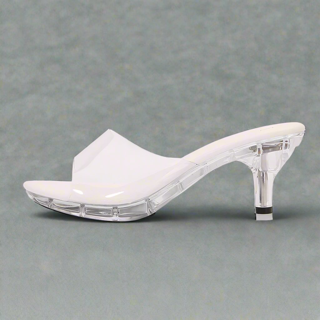 Raxiva - Crystal Clear Women's LED Kitten Heel Sandals – Dazzling  Nightclub Heels with Shimmering Lights & Sleek Transparent Design