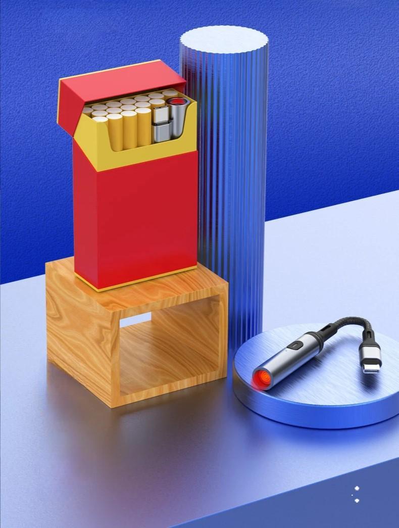 Raxiva - Mini Windproof Phone Cigarette Lighter – Type-C Rechargeable Mobile Cigarette Lighter, Perfect Gift for Trendsetters