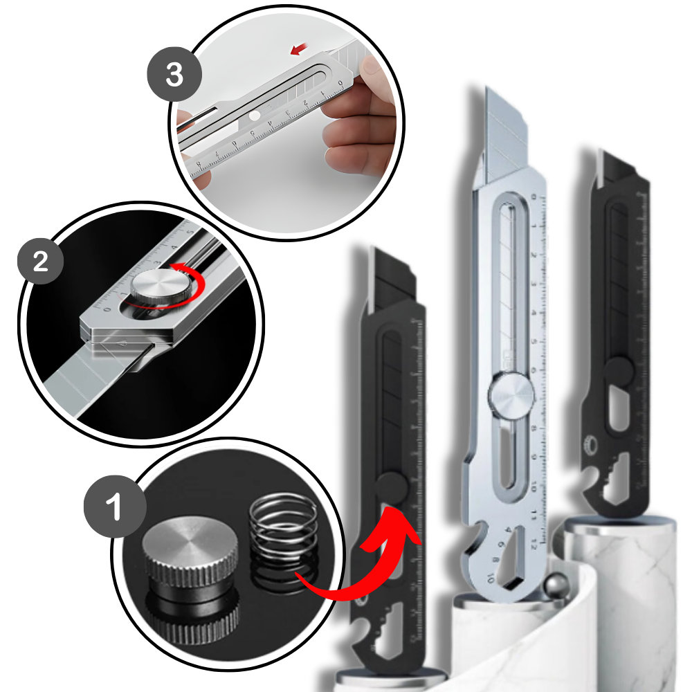 Raxiva - Multipurpose Retractable Box Cutter