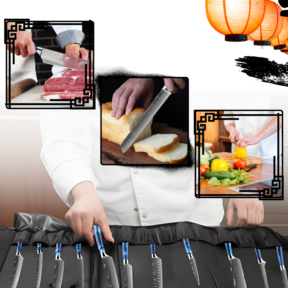 Raxiva - Ocean Blue Japanese Knives