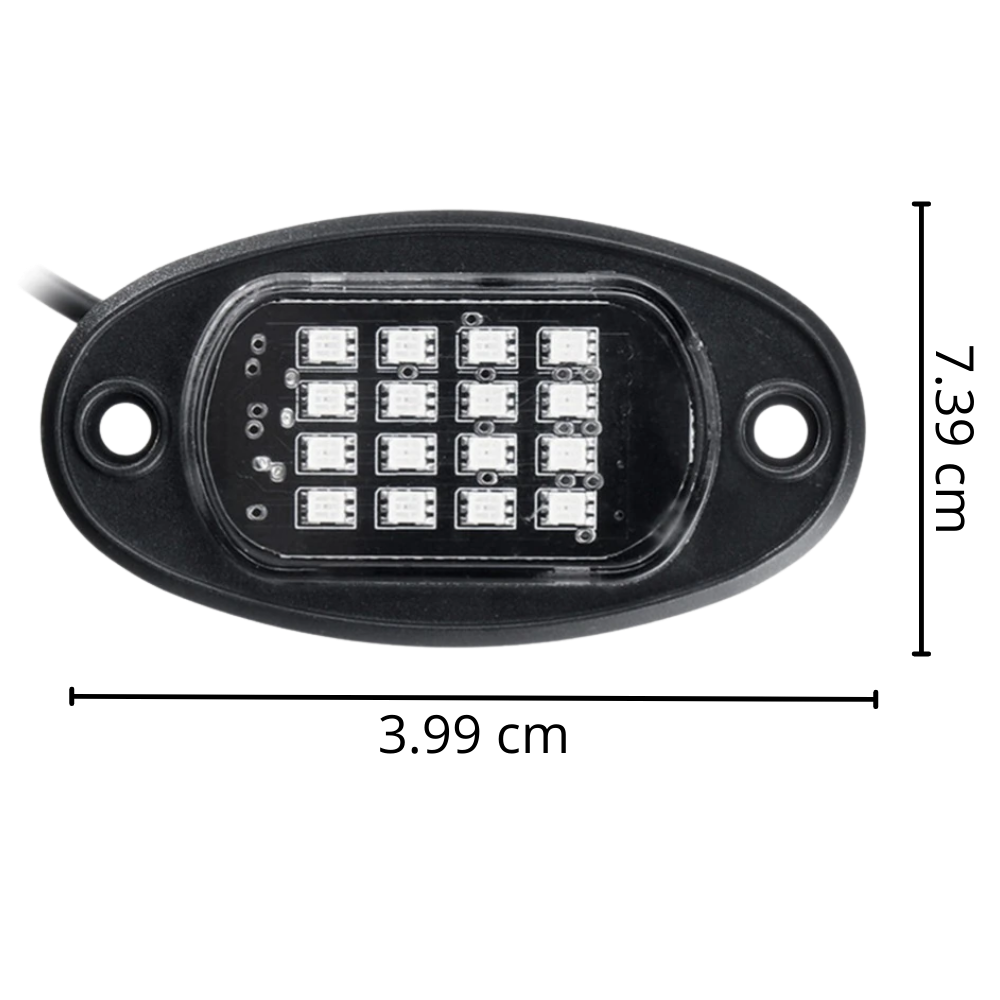 Raxiva - Pack of 8 RGB Light for Vehicles