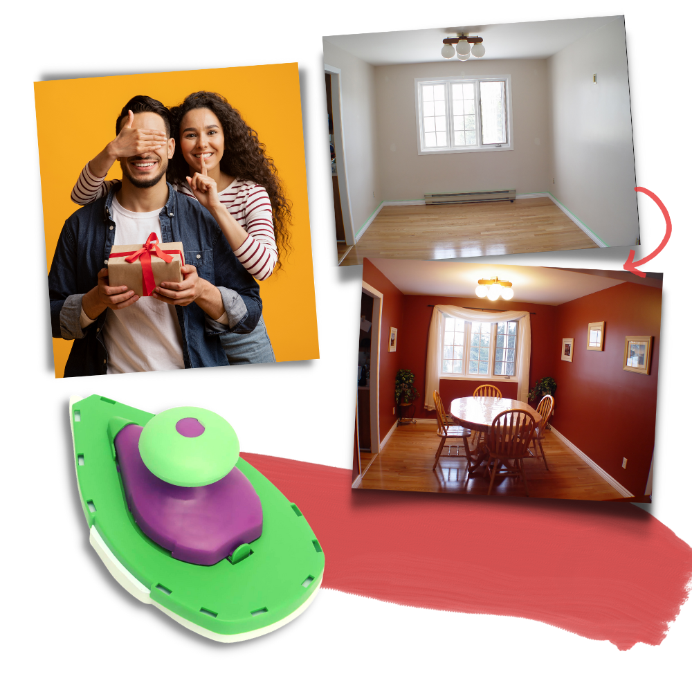 Raxiva - Paint Edger Set 4pcs Sponge Point and Decorative