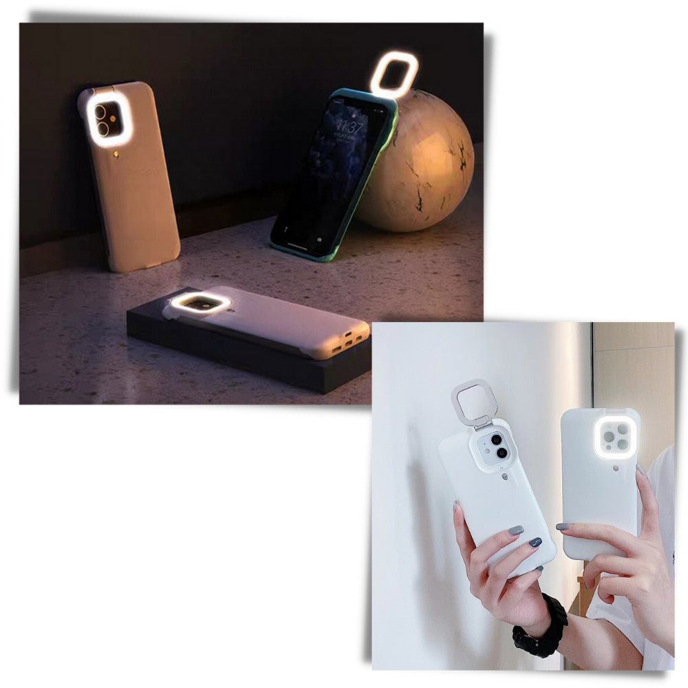Raxiva - Phone Case With LED Ringlight