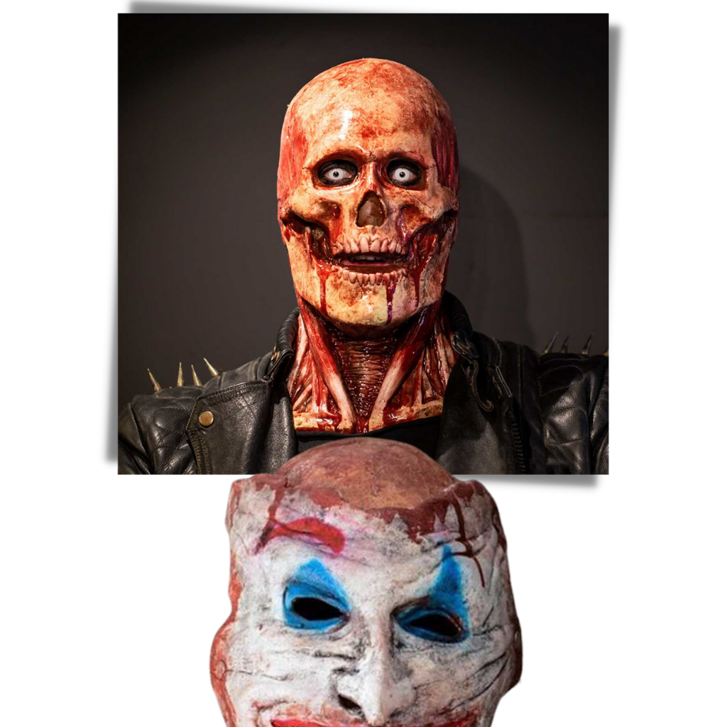 Raxiva - Realistic Halloween Horror Double Mask