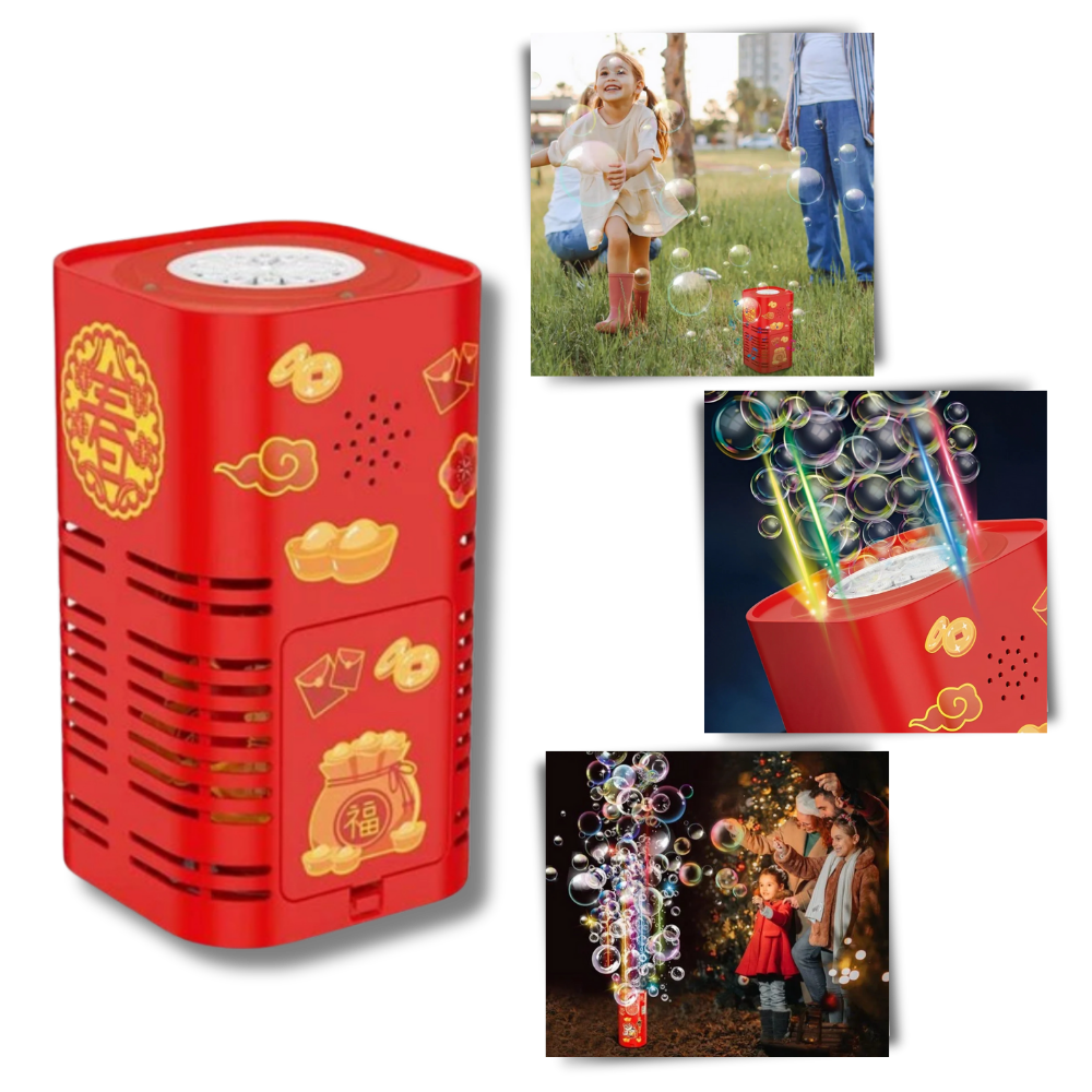 Raxiva - Rechargeable Firework Bubble Machine
