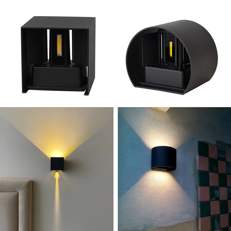 Raxiva - Waterproof LED Outdoor Wall Lamps – Aluminum Wall Light for Indoor & Outdoor Ambiance, Perfect for Living Room & Patio Decor