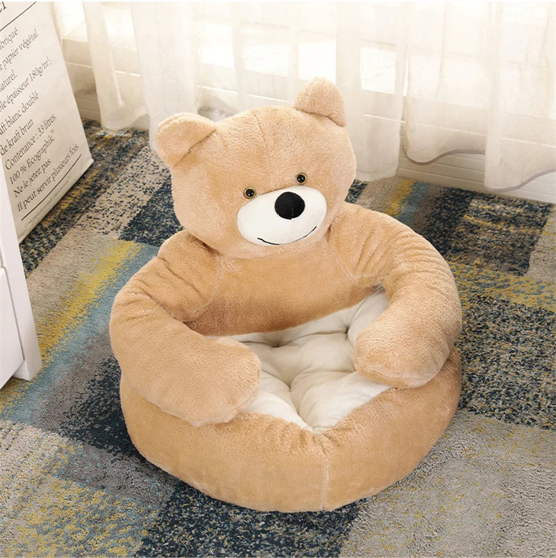 Raxiva-bear shaped winter plush dog bed