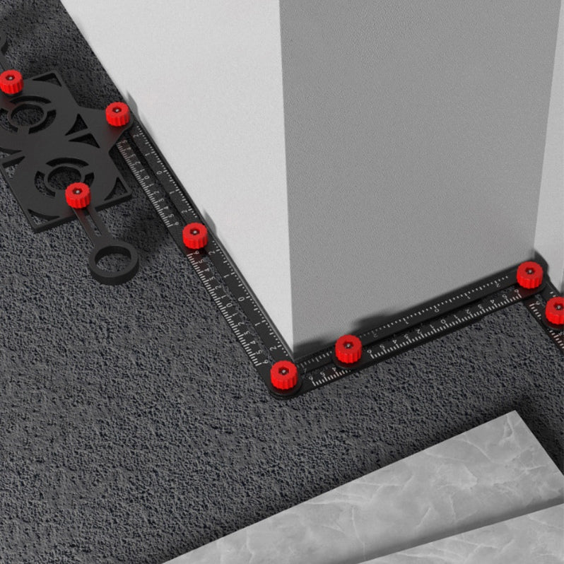 Raxiva-adjustable aluminum alloy tile work folding ruler