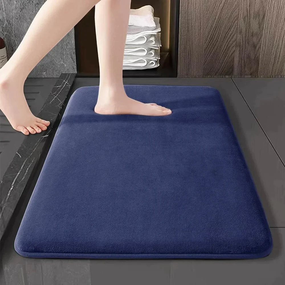 Raxiva-ultra absorbent memory foam bath mat comfort step in