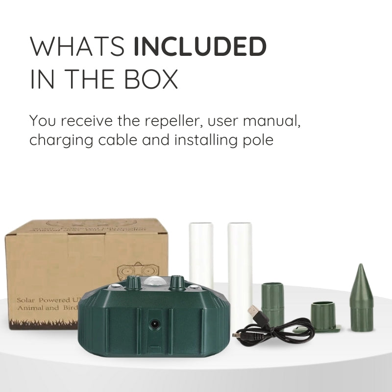 Raxiva waterproof solar animal pest repeller