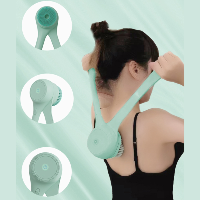 Raxiva-brosse bain electronique double poignee nettoyage facile