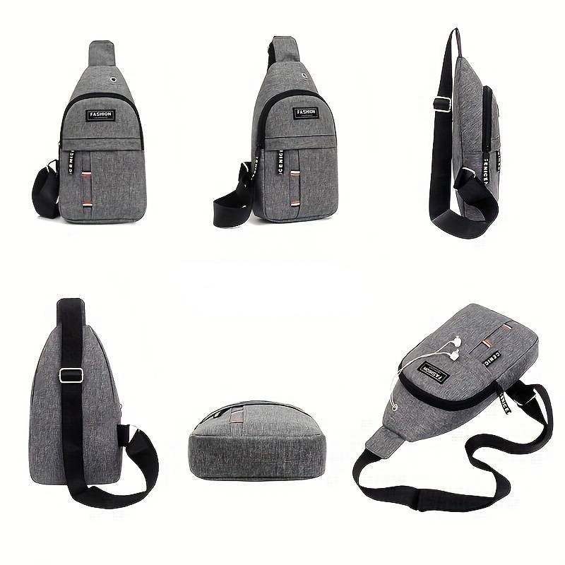 Raxiva-mens waterproof multifunction crossbody bag durable versatile everyday use