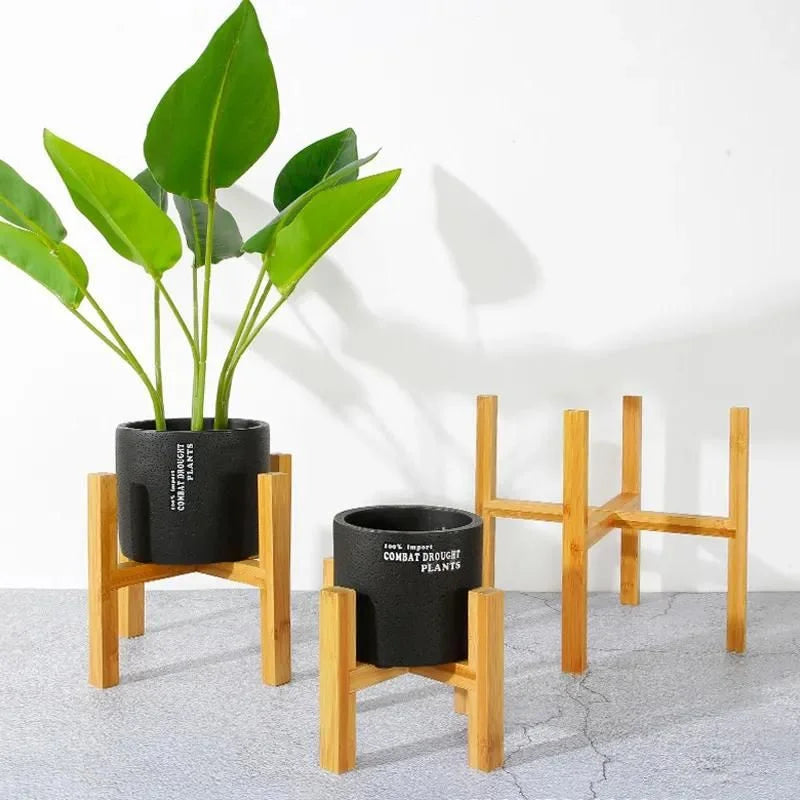 Raxiva wooden plant pot tray