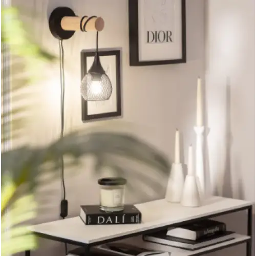 Raxiva-applique murale bois metal design elegant