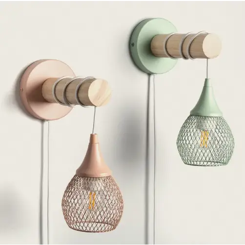 Raxiva-applique murale bois metal design elegant