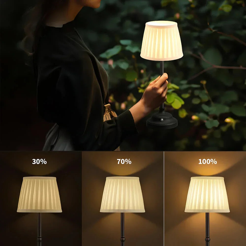 Raxiva-lumiere d antan lampe de table portative en tissu avec recharge usb