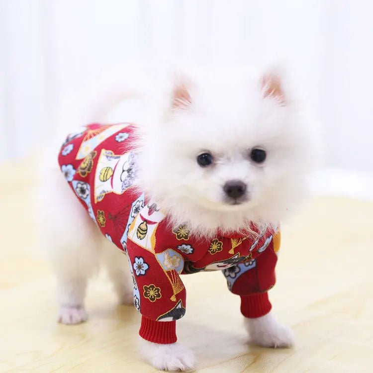 Raxiva-chic adorable puppy cat apparel stylish cartoon print dog clothes small breeds