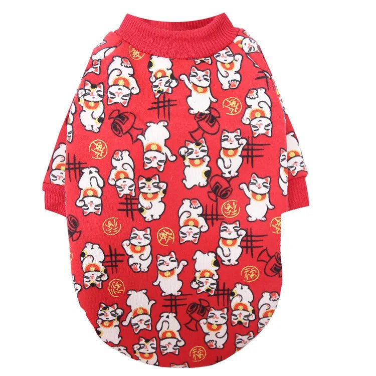 Raxiva-chic adorable puppy cat apparel stylish cartoon print dog clothes small breeds