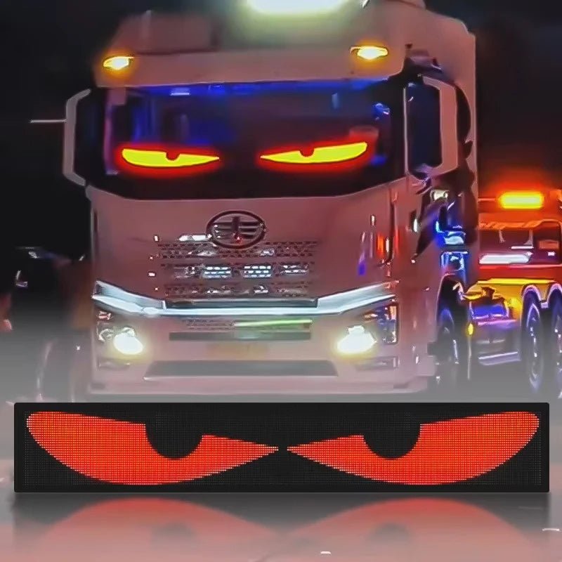 Raxiva-customizable rgb led car sign bluetooth programmable pixel panel dynamic animation lighting