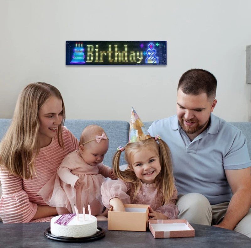 Raxiva-customizable rgb led car sign bluetooth programmable pixel panel dynamic animation lighting