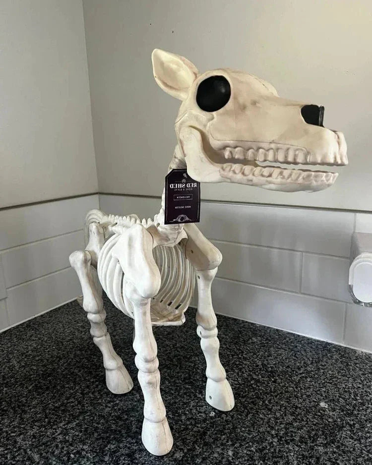 Raxiva-halloween skeleton cow horse decorative prop