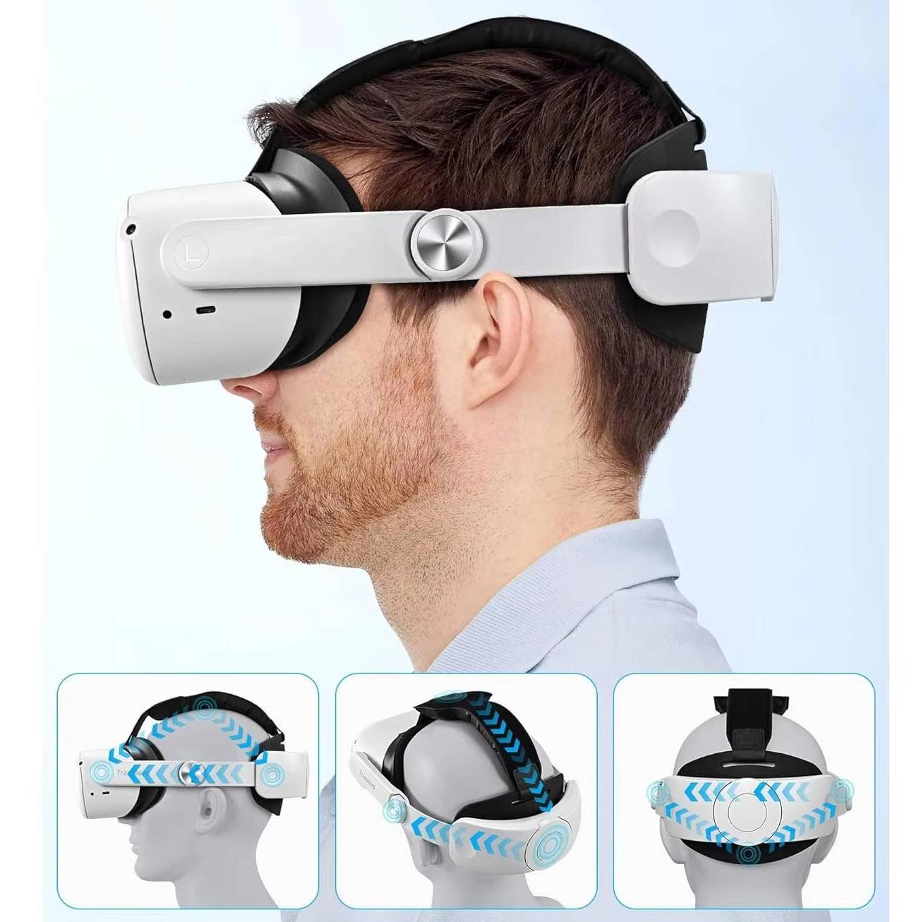 Raxiva-head strap for virtual reality