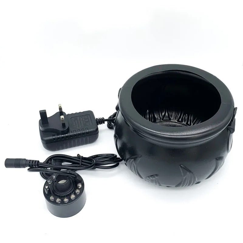 Raxiva-halloween witch jar lamp black atomizer with led lights for party fog smoke