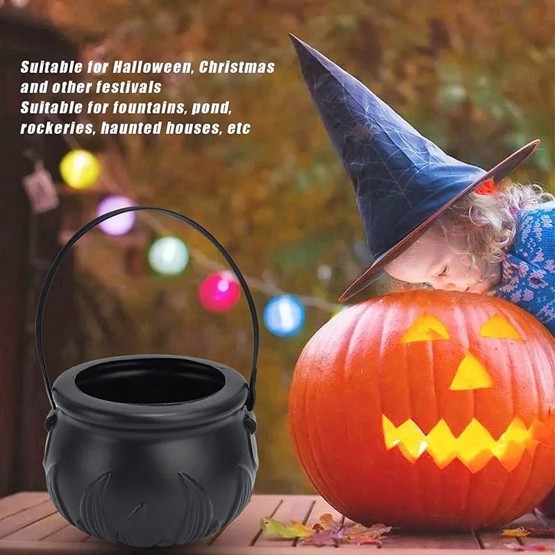 Raxiva-halloween witch jar lamp black atomizer with led lights for party fog smoke