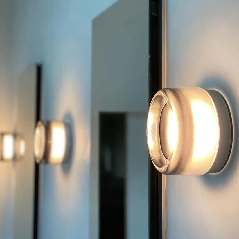 Raxiva-modern dimple glass led wall light