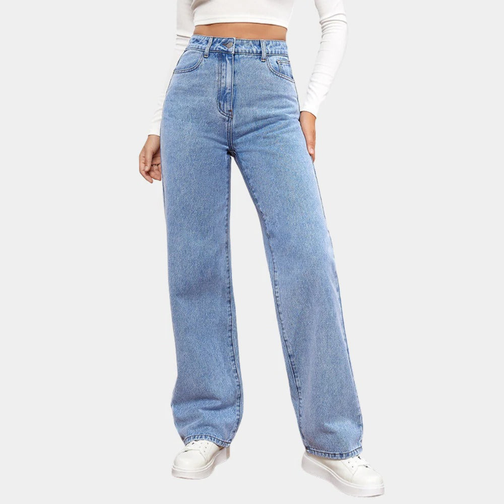 Raxiva-casual baggy jeans women