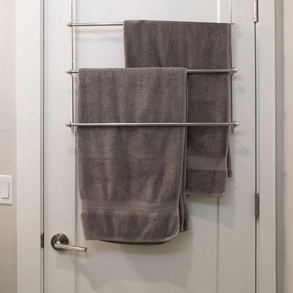Raxiva-over the door bathroom towel bar rack