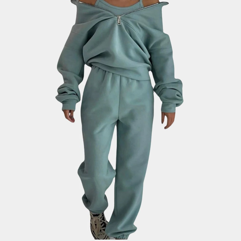 Raxiva-womens two piece sweatsuit