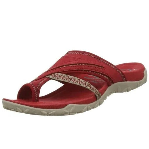 Raxiva-womens orthopedic comfortable casual cross strap flip flops