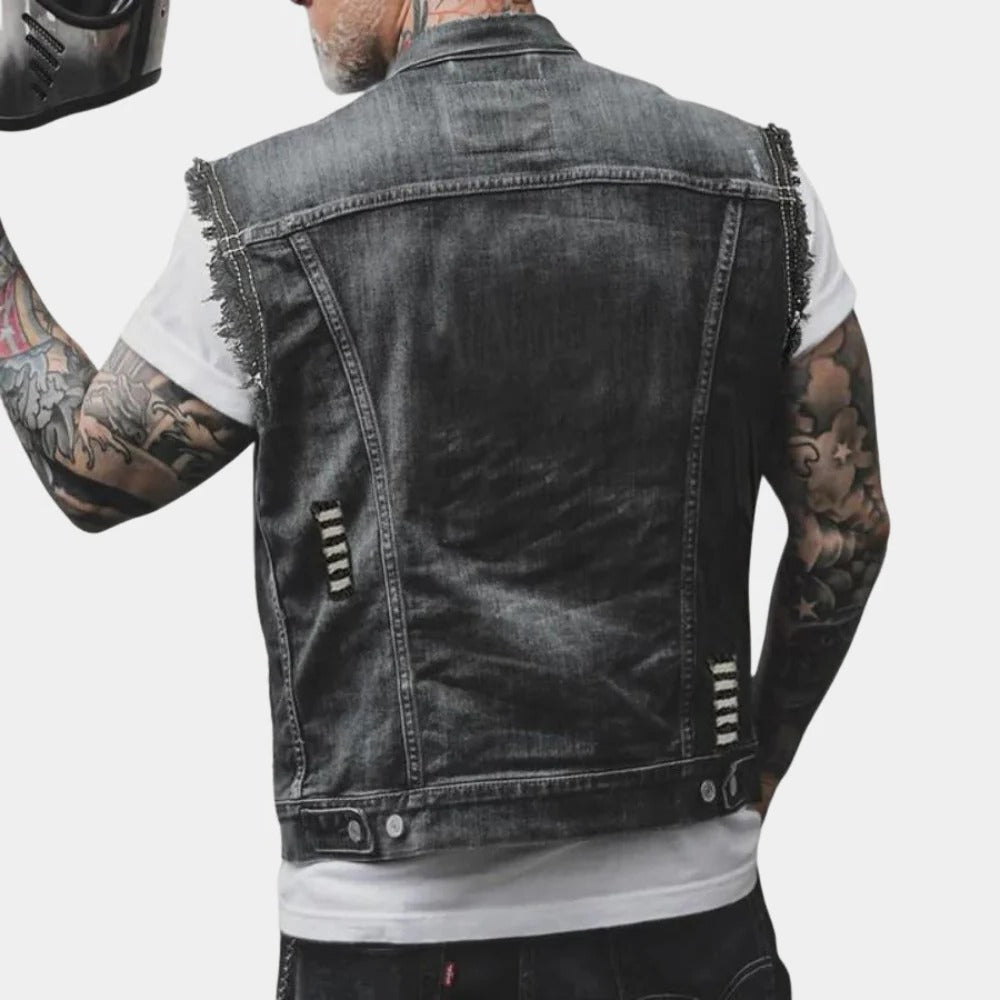 Raxiva-retro denim jacket for men
