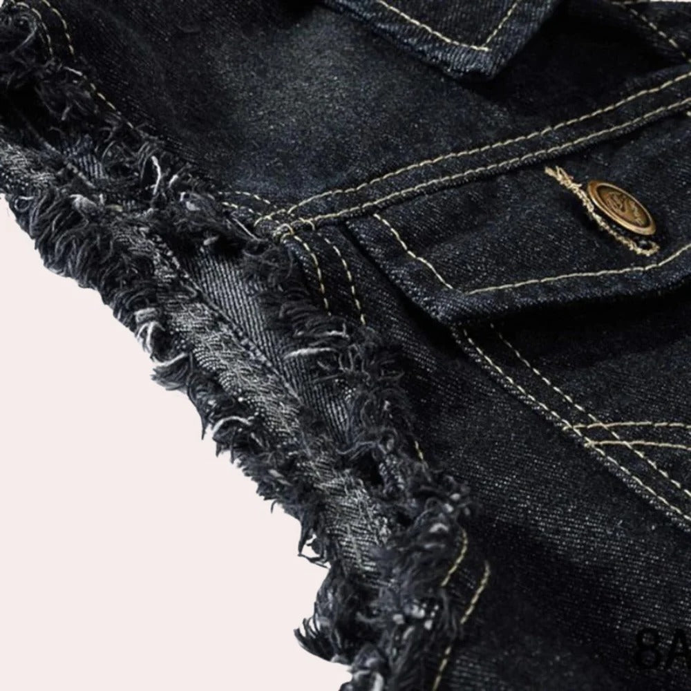Raxiva-retro denim jacket for men