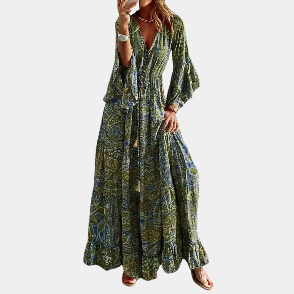 Raxiva-bohemian long dress women