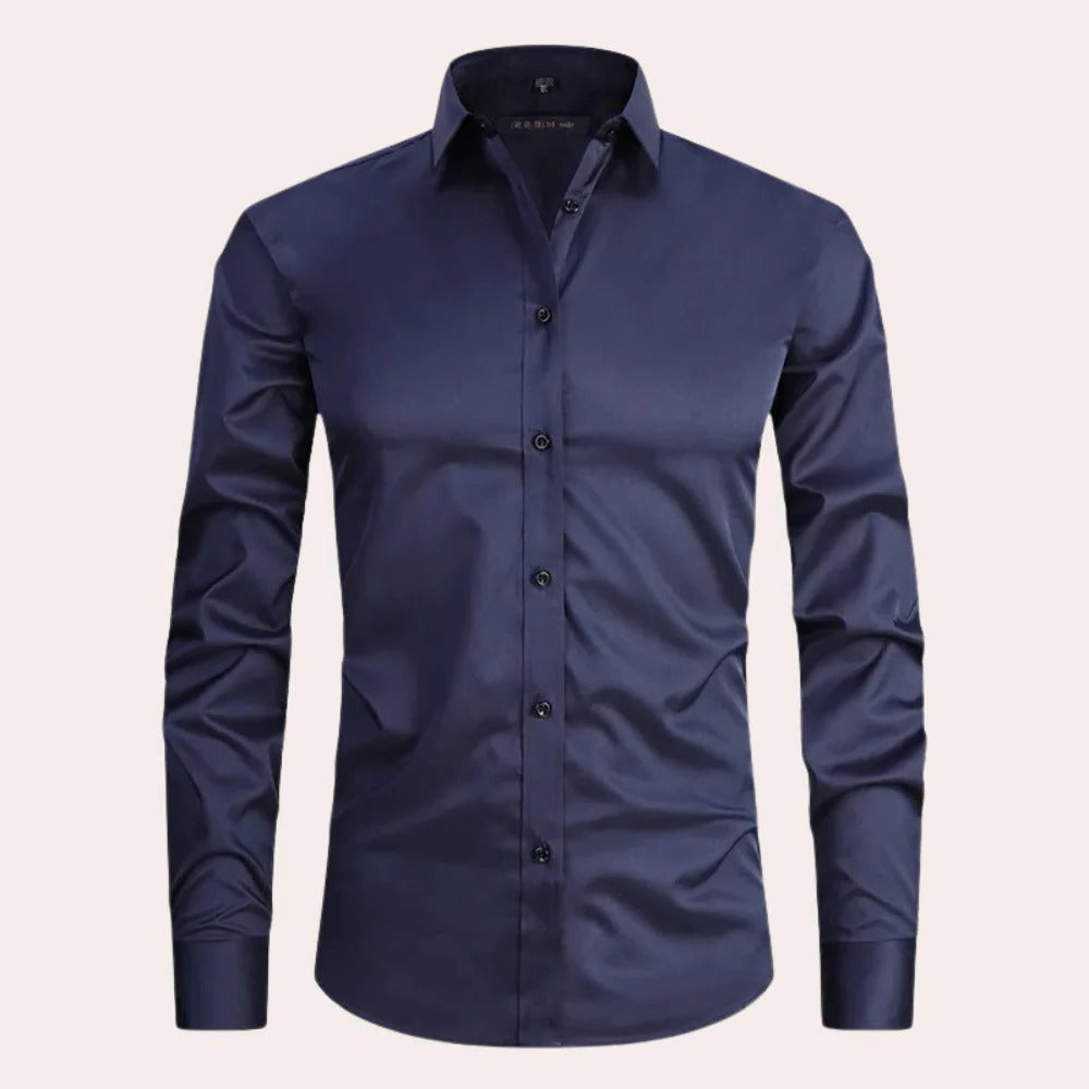 Raxiva-mens stretch button up shirt