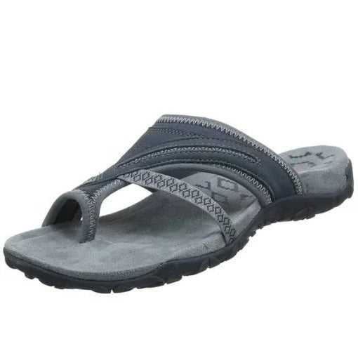 Raxiva-womens orthopedic comfortable casual cross strap flip flops