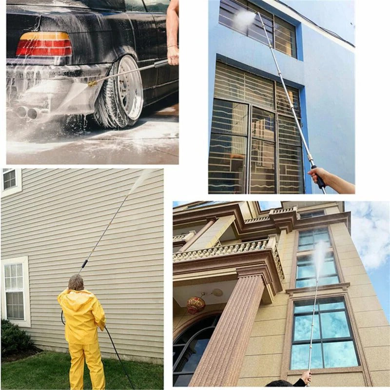 Raxiva-4000 psi telescoping high pressure washer wand set for gutter roof drainage walls cleaning 1