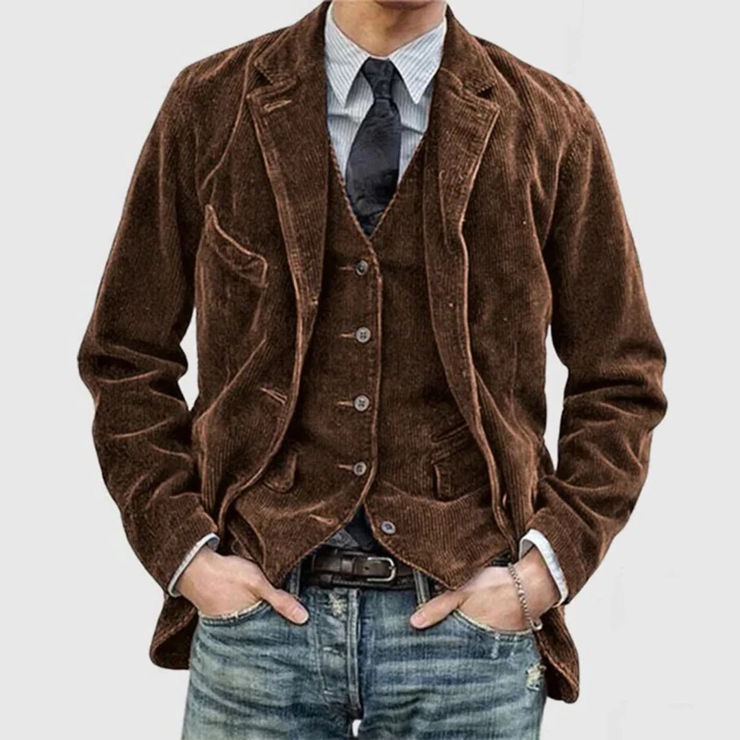 Raxiva-mens corduroy coat