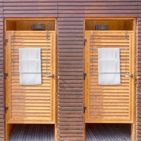 Raxiva-over the door bathroom towel bar rack