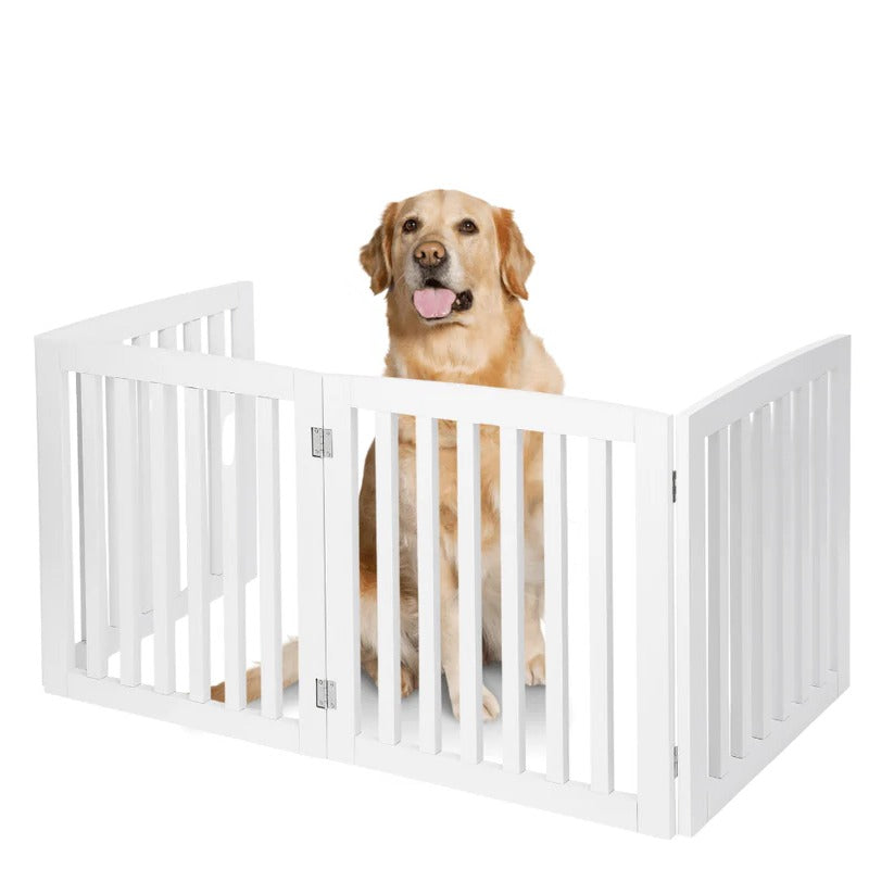 Raxiva-premium tall retractable wooden indoor dog gate