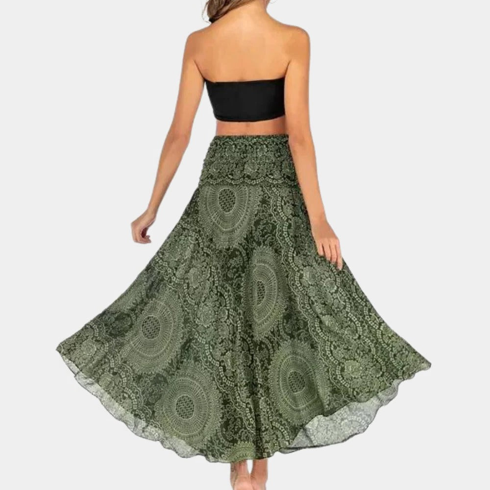 Raxiva-bohemian maxi skirt women