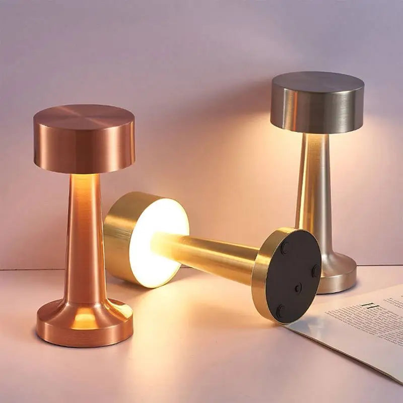 Raxiva-lampe de table led retro chic or