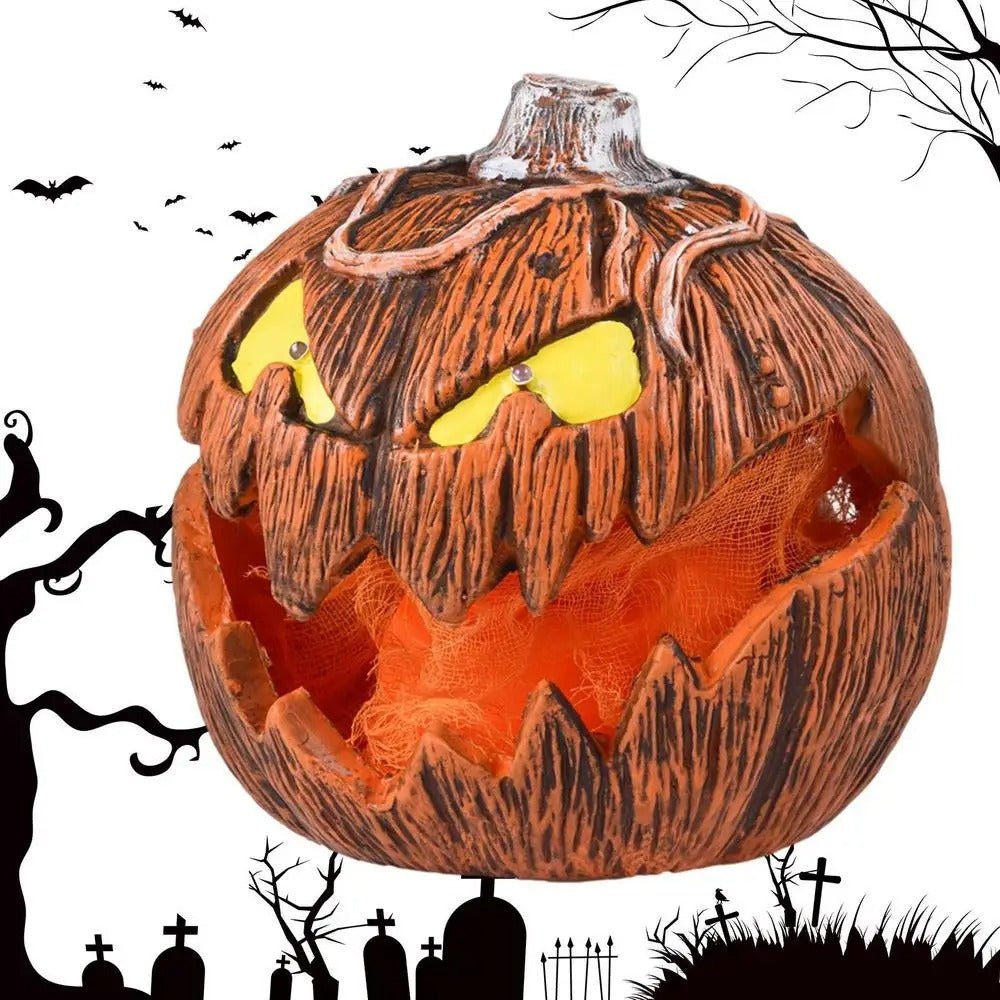 Raxiva-led pumpkin lantern jack o lantern mouth open talking halloween indoor lights