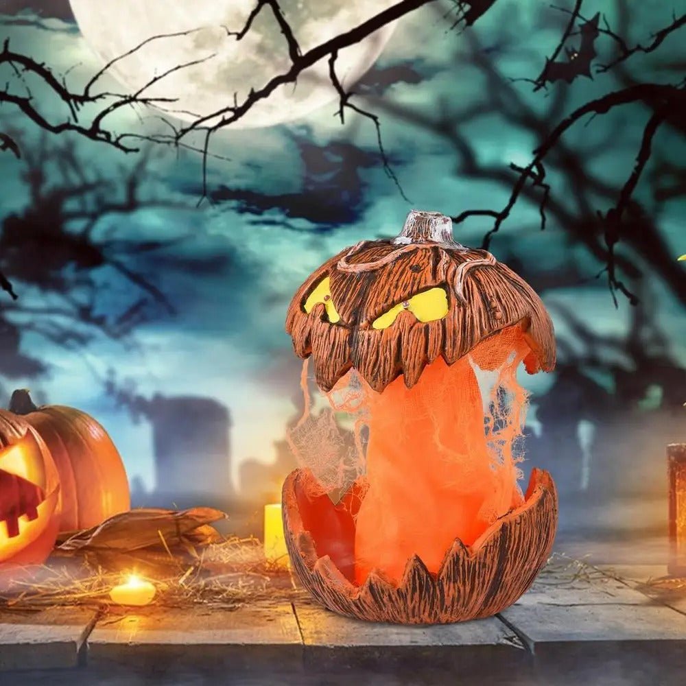 Raxiva-led pumpkin lantern jack o lantern mouth open talking halloween indoor lights