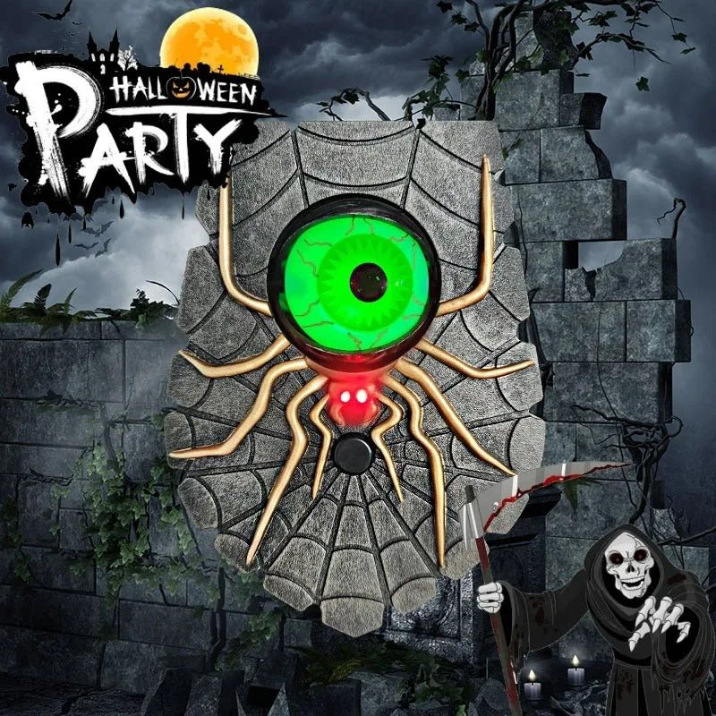 Raxiva-one eyed halloween doorbell decoration luminous eyeball spider bell