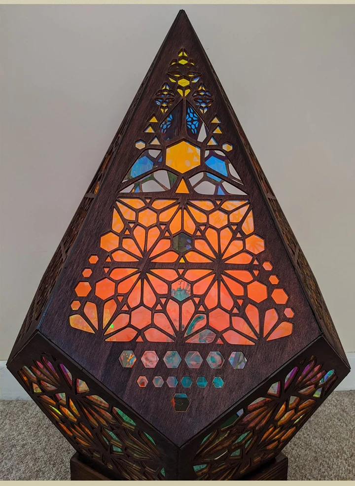 Raxiva-bohemian colorful night light projector lamp