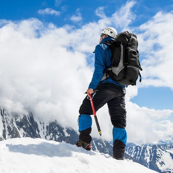 Raxiva-outdoor thermal goose down pants zippered camping hiking skiing trousers